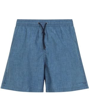 Canali Polyester Swim Shorts - Blue