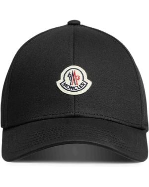 Moncler Logo-Patch Baseball Cap - Black