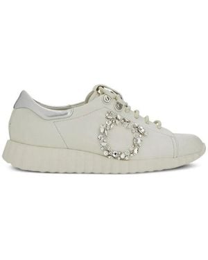 Ferragamo Multi-Panel Low Sneakers - Gray