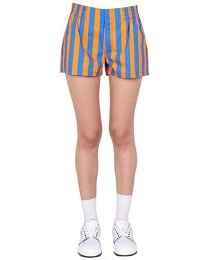 Sunnei Striped Pattern Shorts - Blue