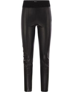 Brunello Cucinelli Stretch Nappa Leggings - Black