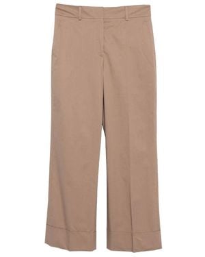 Incotex Arlys Wide-Leg Cuffed Cotton Pants - Natural