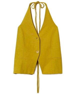 Twinset Twinset Halterneck Waistcoat - Yellow