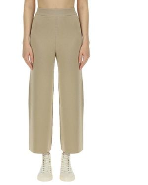 KENZO Chic Cropped Wool Pants For - Natural