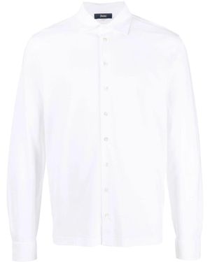 Herno Polo Camicia M.L. Jrs Voile Crepe - White