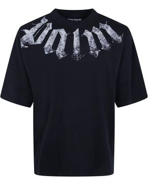 Palm Angels "Big Neck Logo" Loose Tee - Black