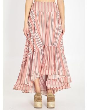 Zimmermann Bohémien Rebellion Midi Skirt - Pink