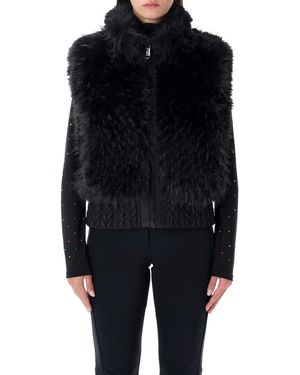 Goldbergh Dahlia Reversible Faux Fur Bodywarmer - Blue