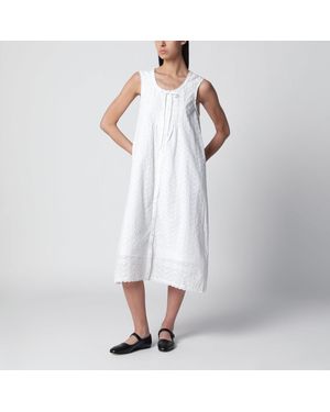 DUNST Embroidered Babydoll Dress - White