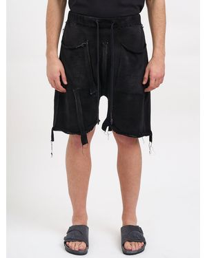 MD75 Cotton Knit Bermuda - Black
