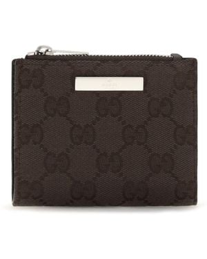 Gucci Small Wallet With Plaque Chocolate - Black