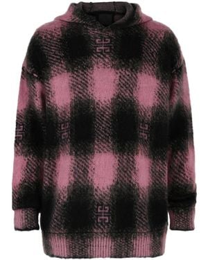 Givenchy 4G Check Hooded Sweater - Black