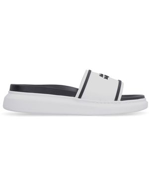 McQ Logo Detail Rubber Slides - White