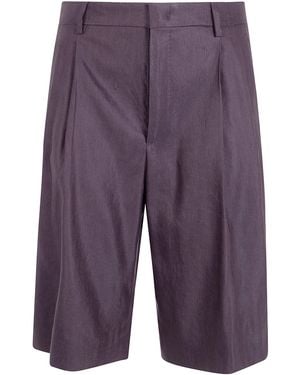 Tagliatore "Effie" Bermuda Pants - Purple