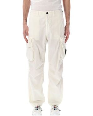 Stone Island Cotton Nylon Micro Ripstop Cargo Pants - Natural