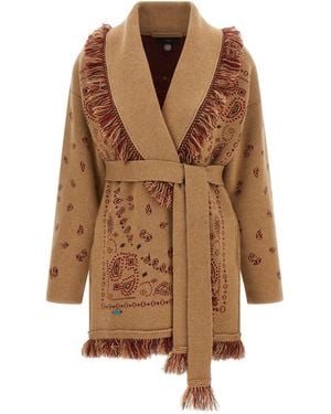 Alanui 'Bandana' Cardigan - Brown