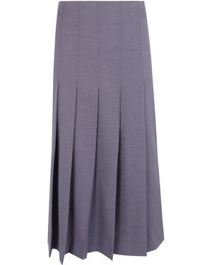 DR. HOPE Asymetrical Midi Skirt - Purple