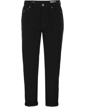 Brunello Cucinelli Five-Pocket Cotton Jeans With A Contemporary Silhouette - Black
