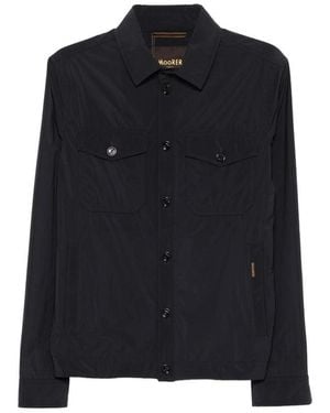 Moorer Outerwear With Button Fastening - Blue