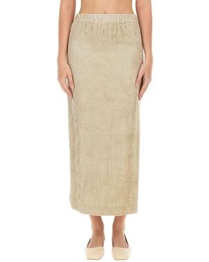 Alysi Velvet Skirt - Natural