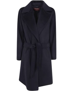 Max Mara "Mst Ravenna" Wool Classi Coat - Blue