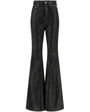 Rick Owens Lamb Leather Pants - Black