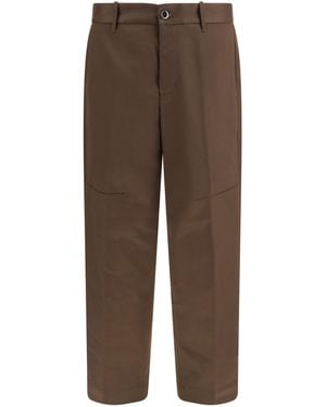 Nine:inthe:morning Franco Cotton Pants - Brown