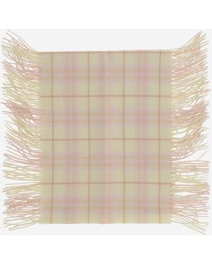 Burberry Cashmere Check Scarf - Natural