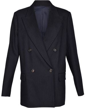 Brunello Cucinelli Virgin Wool Blazer - Blue
