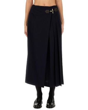 Moschino Midi Skirt With Toggle - Black