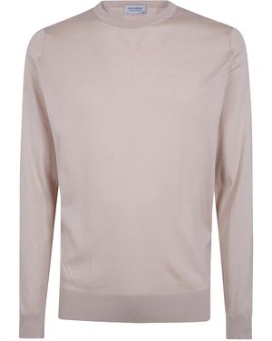 John Smedley "Rowland" Crewneck Long Sleeves Pullover - Brown