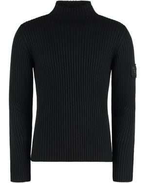 Prada Virgin Wool Turtleneck Sweater - Black