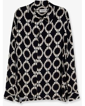 Laneus Shirt Boxy Fit Viscose - Black