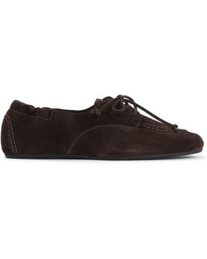 Celine Lace-Up Loafer - Brown