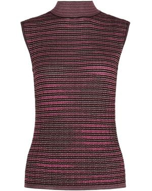 Missoni Striped Print Top - Purple