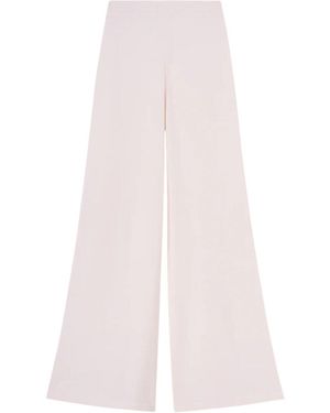 Fedeli Cashmere And Cotton Wide Leg Pants - White