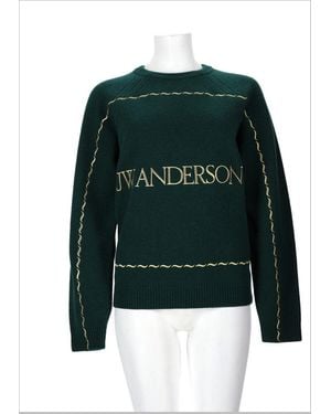 JW Anderson Maglia Con Logo Ricamato - Green