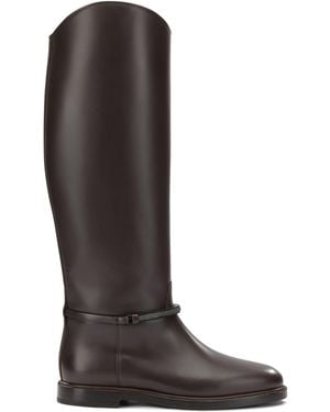 Brunello Cucinelli "Monili" Knee-High Boots - Brown