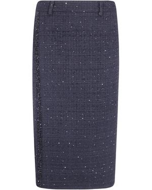 Semicouture "Carlene" Pencil Skirt - Blue