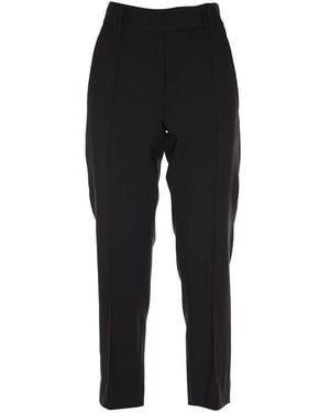 Brunello Cucinelli Virgin Wool Blend Pants - Black