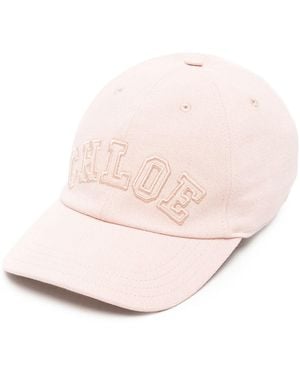 Chloé Logo-Embroidered Baseball Cap - Pink