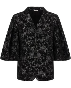 Comme des Garçons Flared Sleeves Blazer - Black