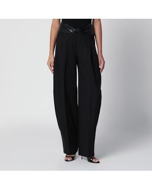 ANDAMANE Wideleg And Wool Gabardine Pants - Black