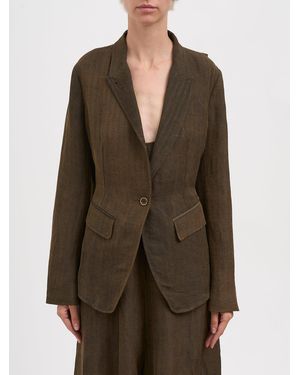 Uma Wang Kylie Linen And Viscose Jacket - Brown