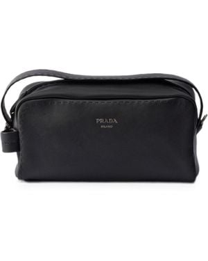 Prada Nappa Leather Shoulder Bag - Black