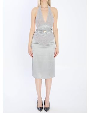 Gucci Silk Satin Dress - White