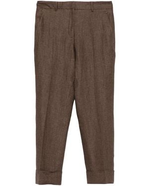 Incotex Regular Fit Linen Pants - Gray