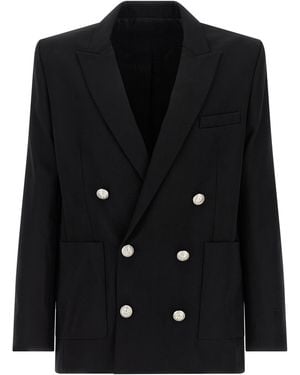 Balmain Grain De Poudre Blazer - Black