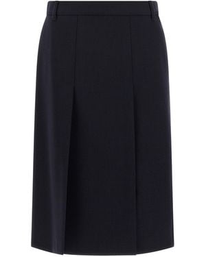 Prada Multi-Slit Skirt - Blue