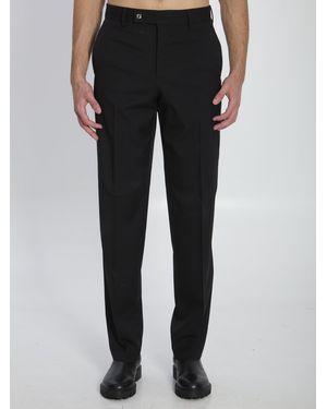 Fendi Wool Gabardine Pants - Black